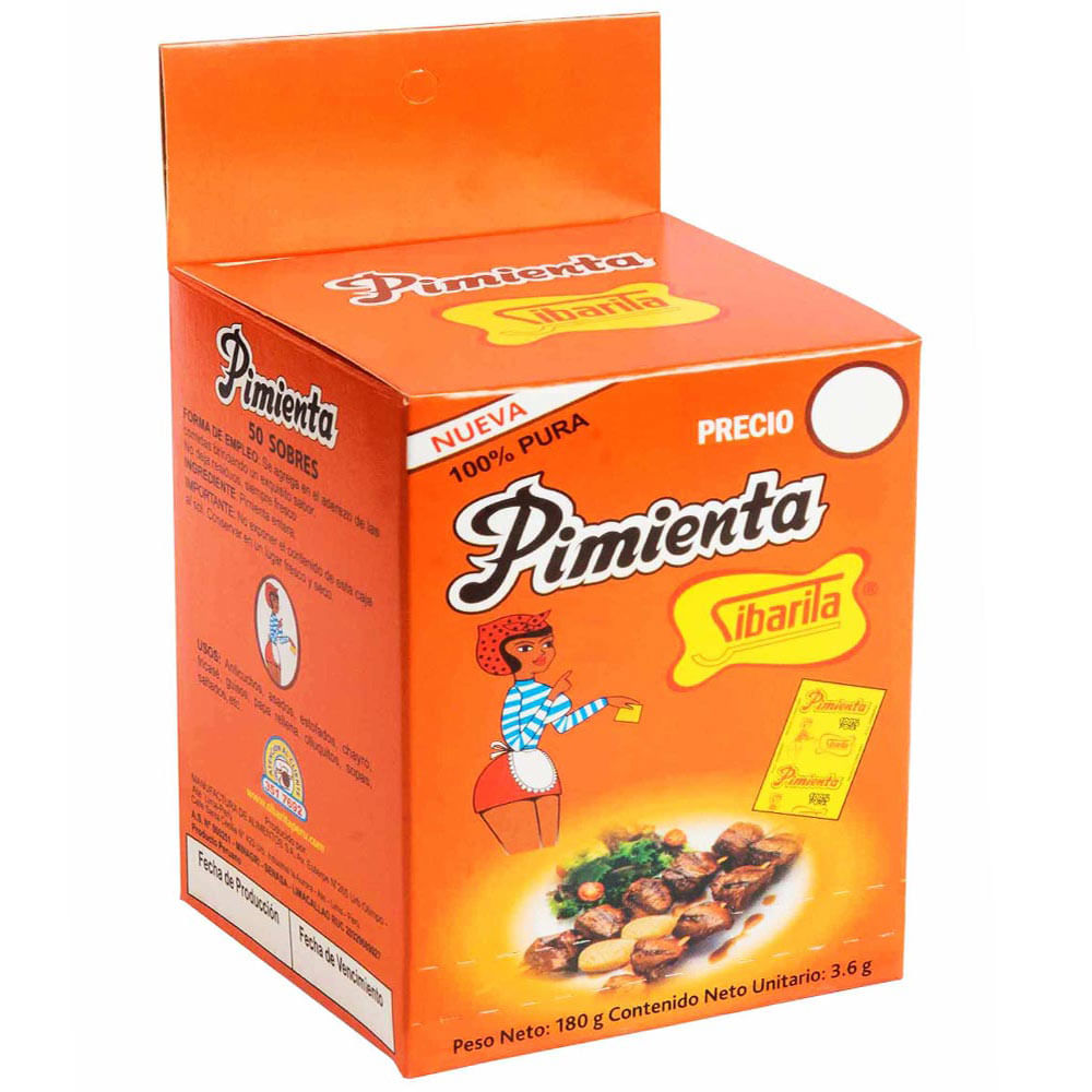 Pimienta Molida SIBARITA Display 3.6g Caja 50un