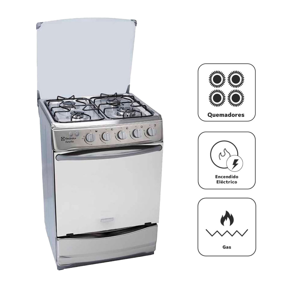 Cocina a Gas ELECTROLUX Quemadores EKGC24CET7SPS | plazaVea - Supermercado