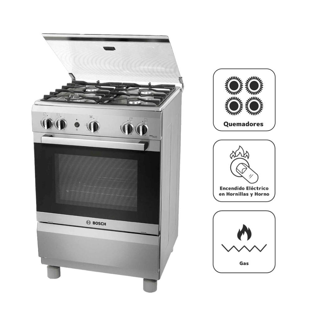 Bosch - Horno Empotrable a Gas 60 Litros HGL21F350 - Acero Inoxidable |  Linio Perú - BO004HL19U8G6LPE