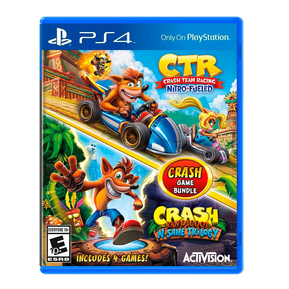 Juego PS4 Crash Pack Bundle (Bandicoot N Sane Trilogy + Team Racing) | plazaVea - Supermercado crash juego ps4