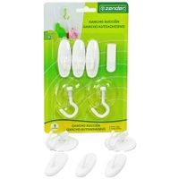 Set ZENDER Gancho Adhesivo 1Kg 3un + Gancho Succión 3un