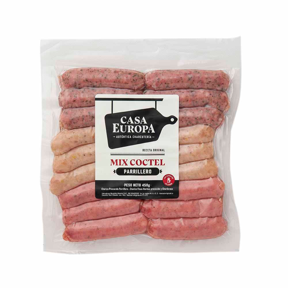 Mix Chorizos Cocktail Parrilleros CASA EUROPA Empaque 450g