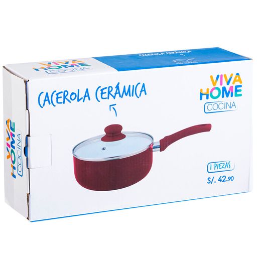 Sarten Ceramica 24cm Antiadherente Rojo Roswell London