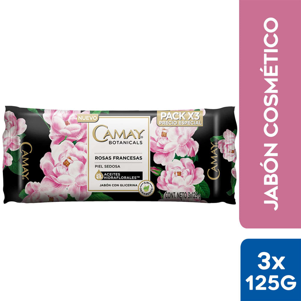 Jabón de Tocador CAMAY Botanicals Rosas Francesas 