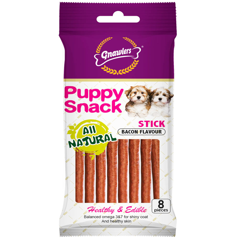 Alimento para Perro GNAWLERS Stick Sabor Tocino Bolsa 8un