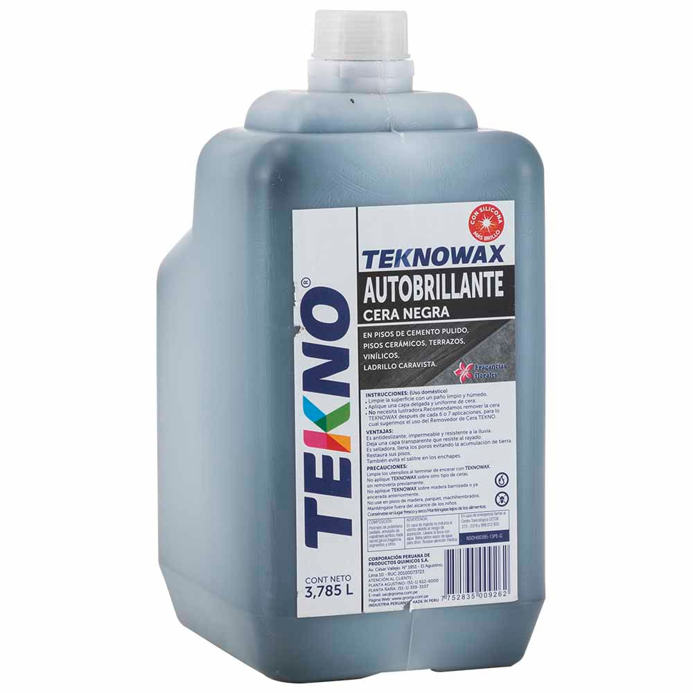Cera Autorbrillante TEKNO Negra Caja 3.78L