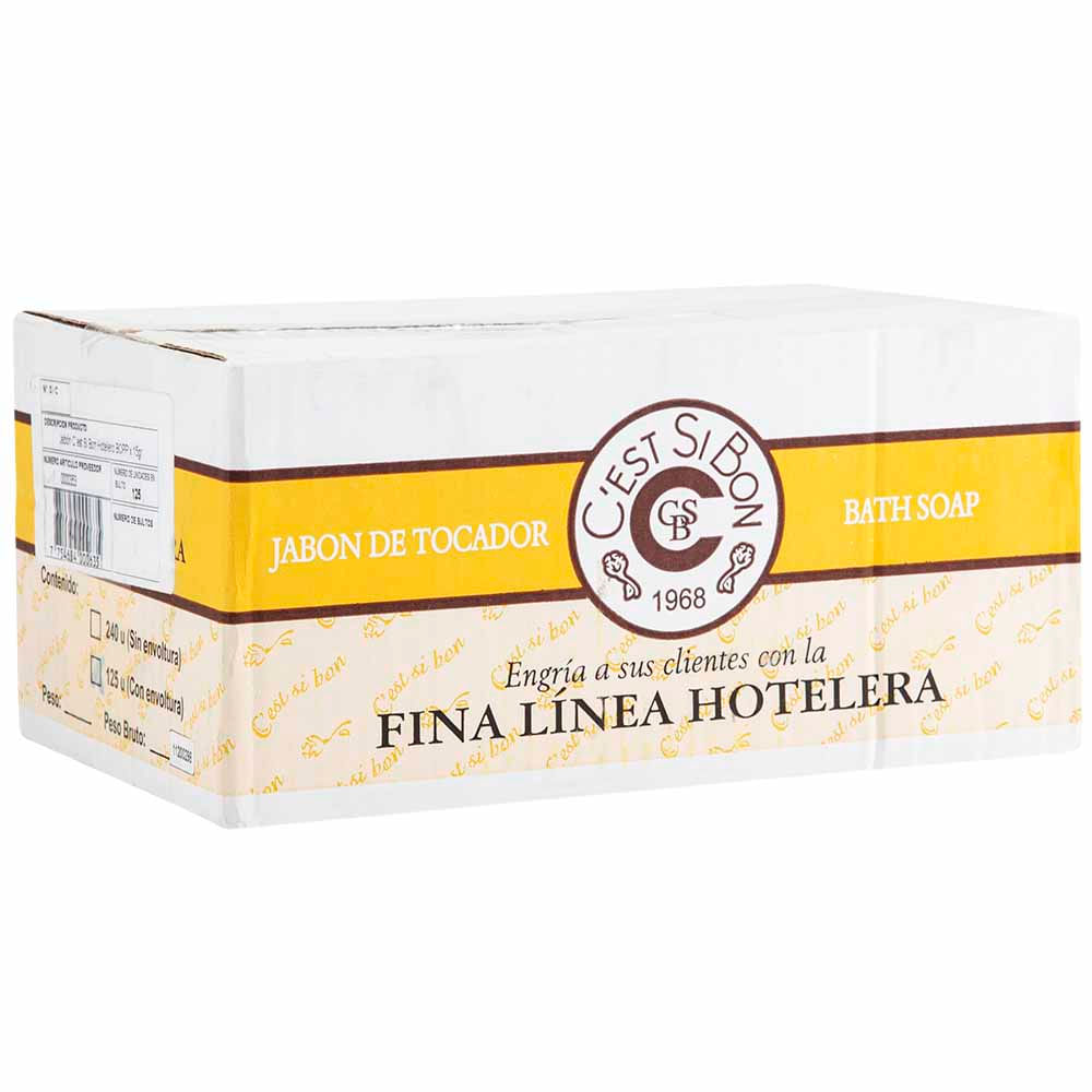 Jabón Hotelero C'EST SI BON Barra 15g Paquete 125un