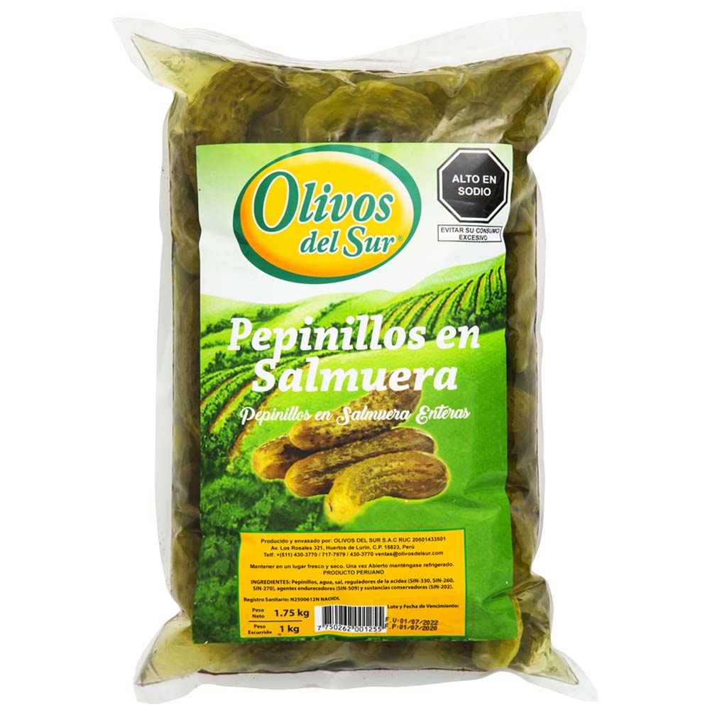 Pickles Enteros en Conserva OLIVOS DEL SUR Caja 1Kg