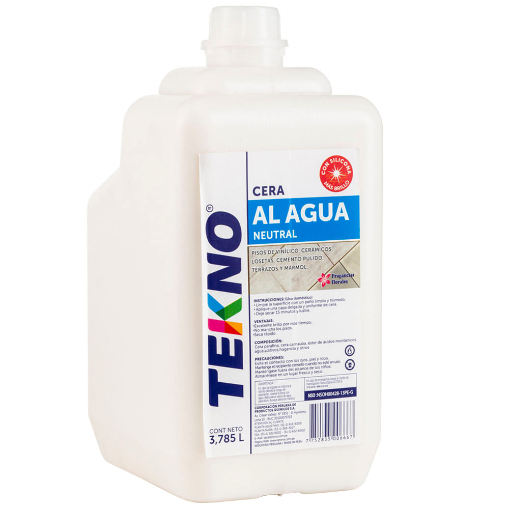 Cera al Agua TEKNO Blanco Caja 3.78L
