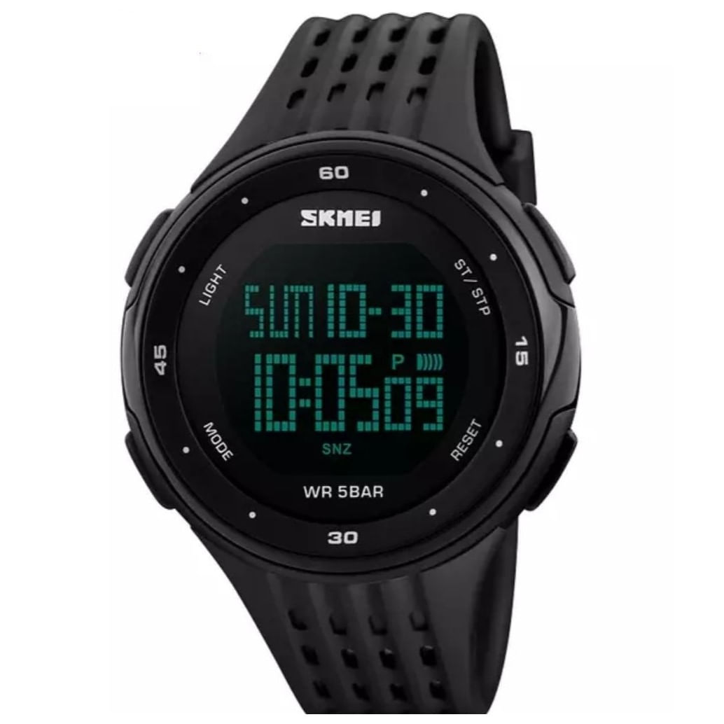 Reloj Skmei 1219 Negro Deportivo y Acuático
