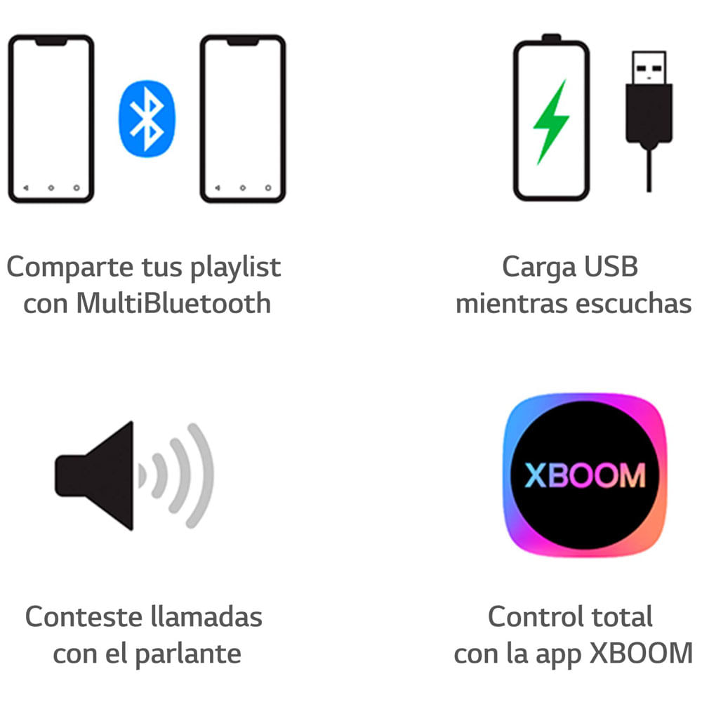 Parlante LG XBOOM Go PL2 Negro