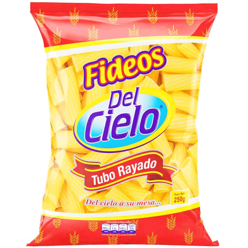 Fideos Tubo Rayado DEL CIELO Bolsa 250g