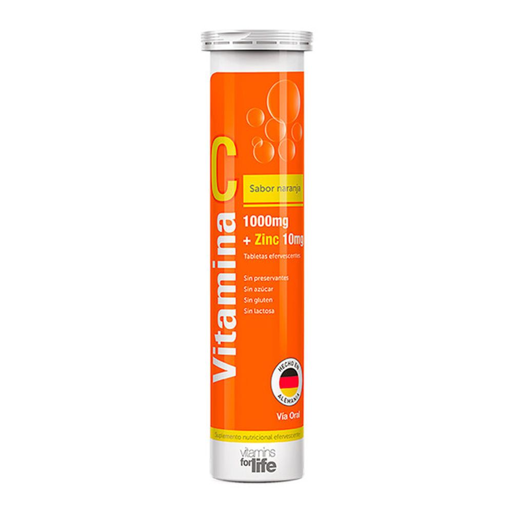 Vitamina C 1000mg Zinc 10mg Tabletas Efervescentes Tubo Un Plazavea Supermercado