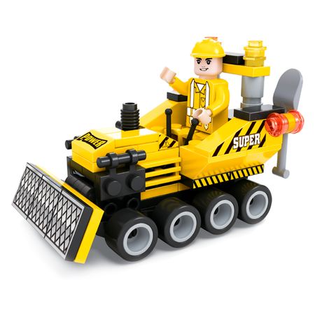 Juguete Armable Brictek Construction Mini Bulldozer Supermercado