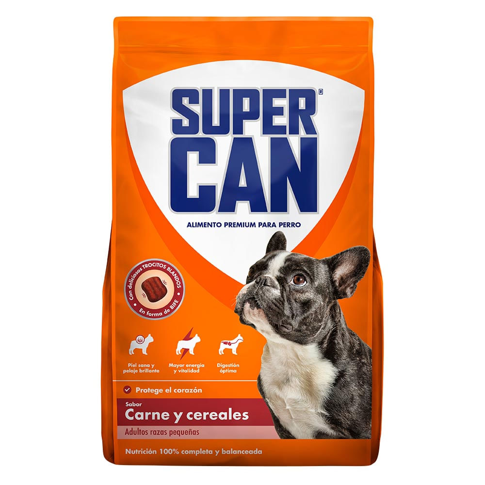 Comida para Perro SUPERCAN Adultos Carne y Cereal Razas Pequeñas Bolsa 25 Kg