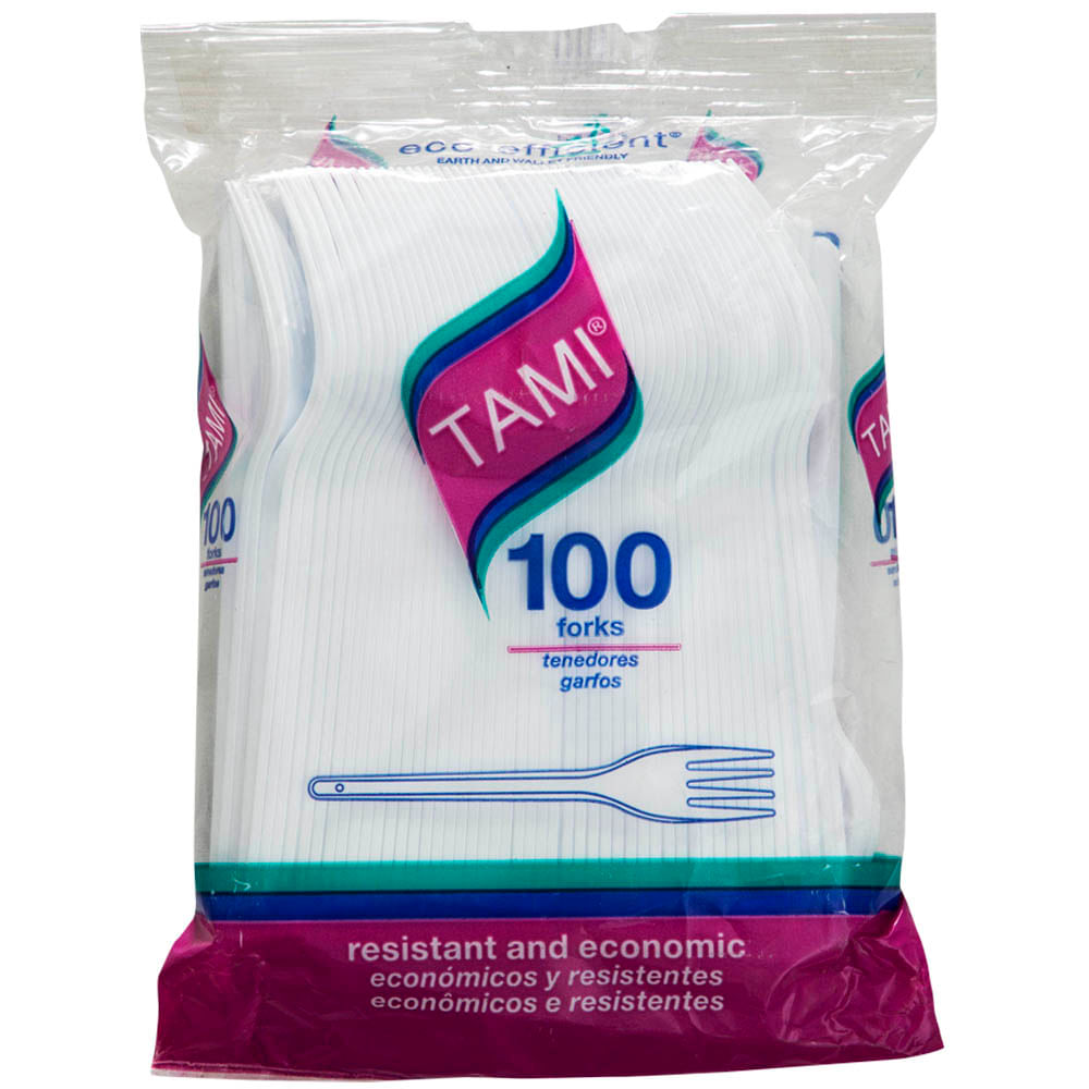 Tenedor DARNEL 11cm Blanco Paquete 100un 50x50x10mm