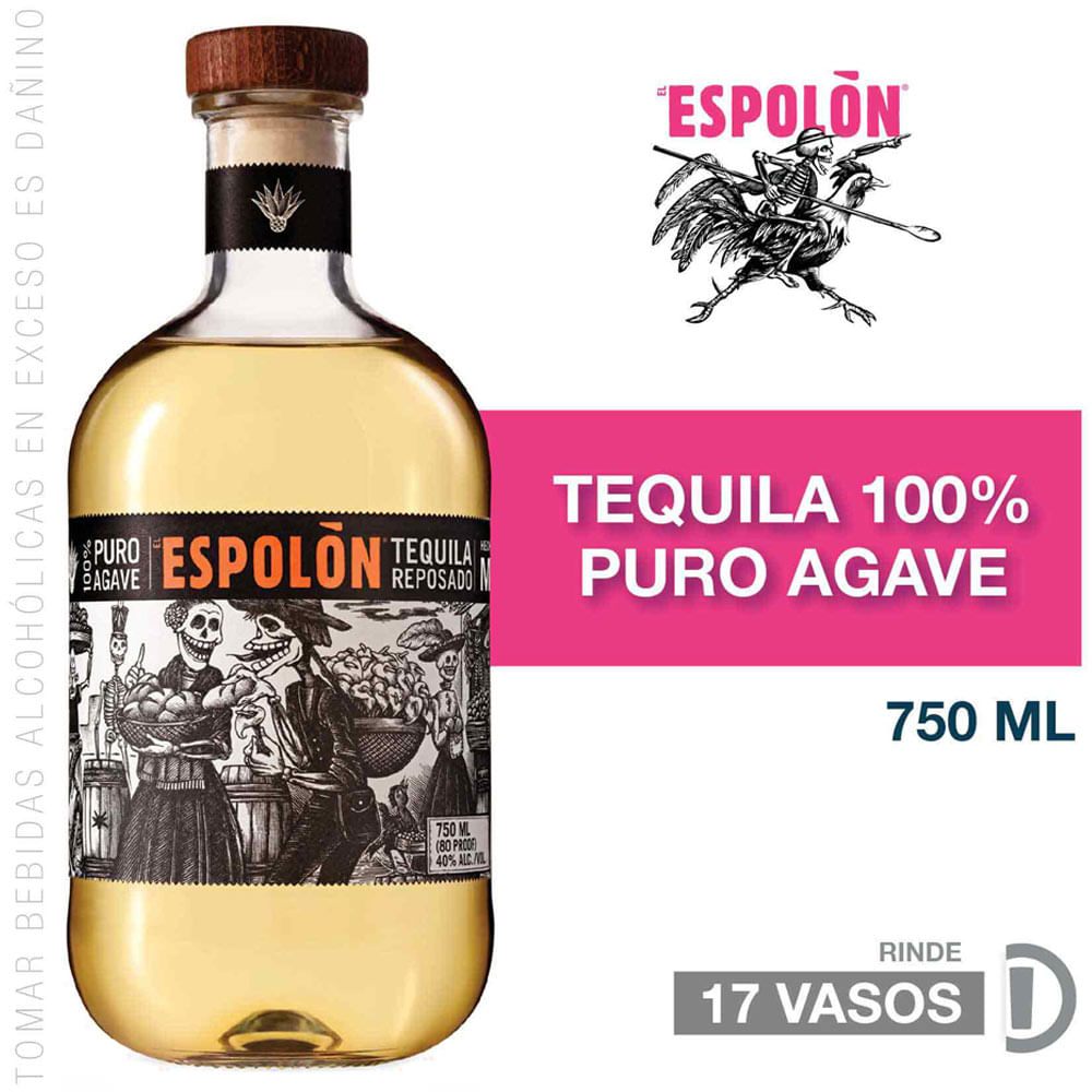 Tequila ESPOLON Reposado Botella 750ml plazaVea Supermercado
