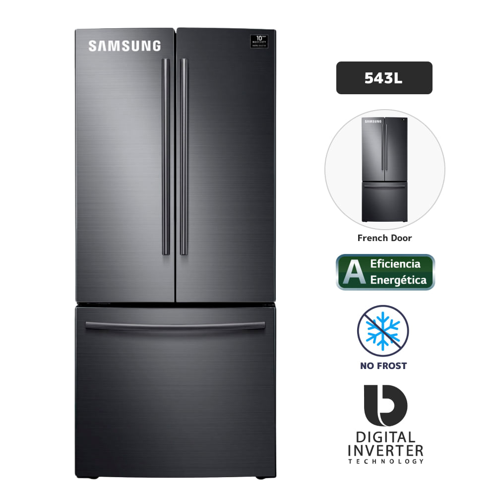 Refrigeradora SAMSUNG 543L No Frost RF221NCTASG/PE Negro | plazaVea -  Supermercado
