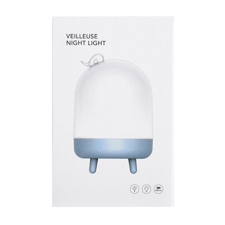 lampara miniso azul supermercado