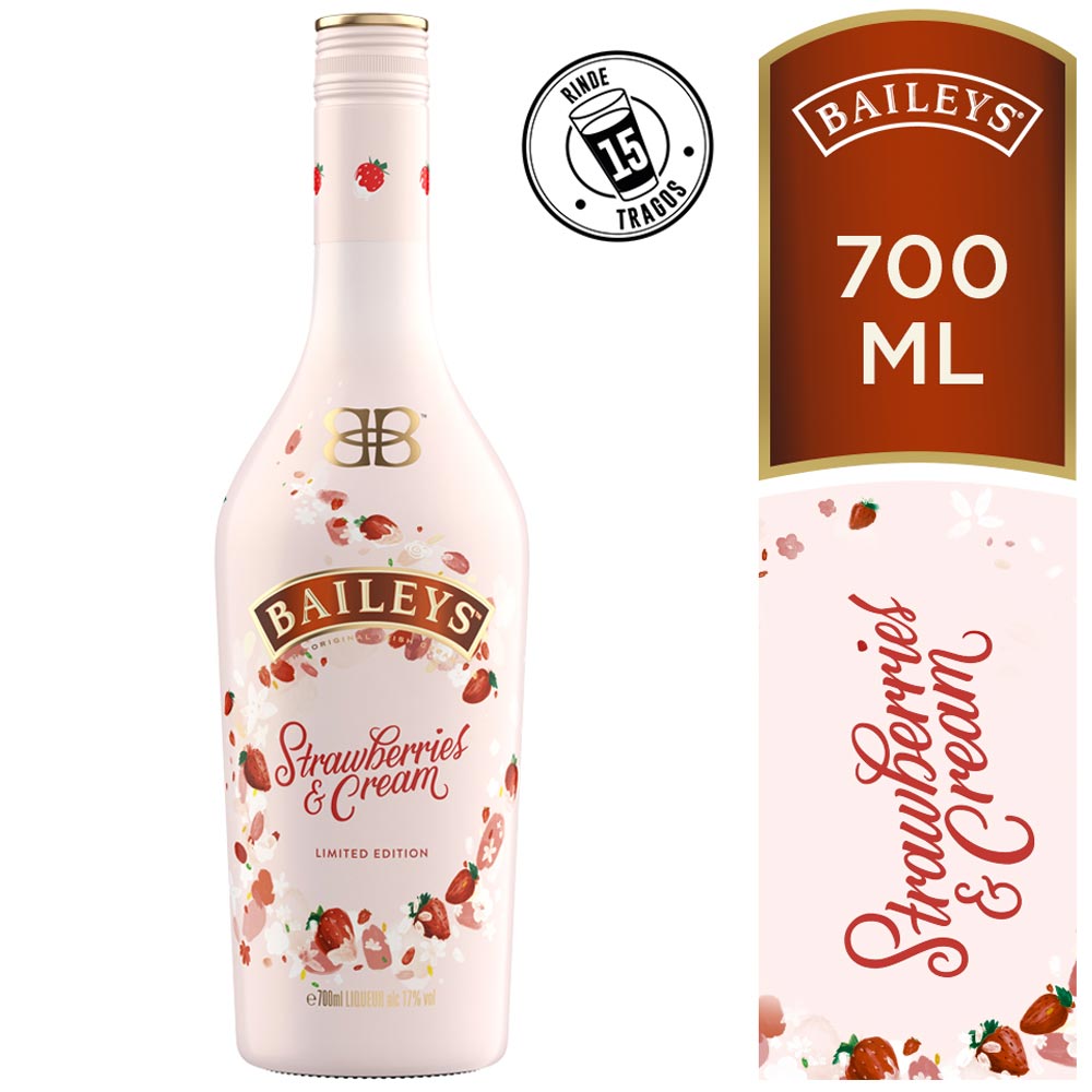 Licor de Crema BAILEY'S Strawberry Botella 700ml plazaVea Supermercado