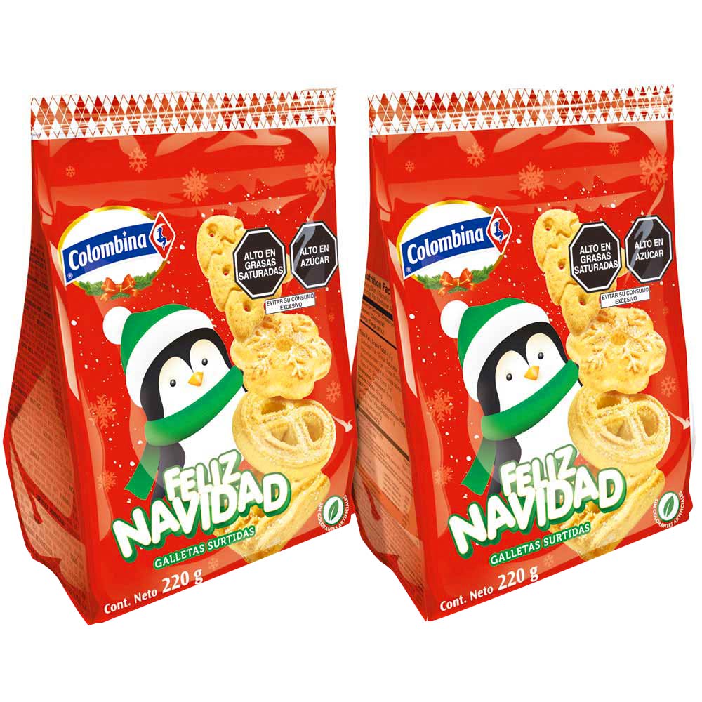 Galletas COLOMBINA Feliz Navidad Bolsa 220g | plazaVea - Supermercado