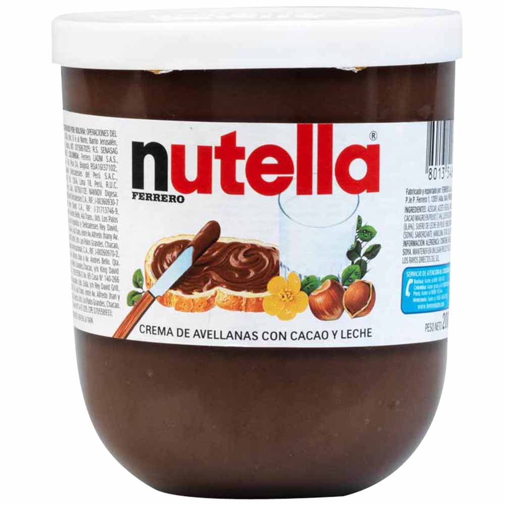 Crema de Avellanas NUTELLA Frasco 200g