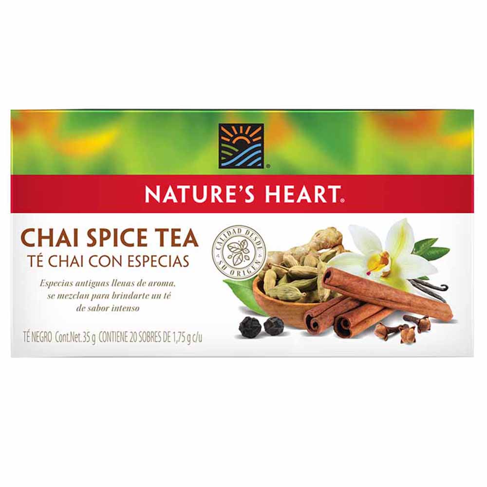 Té Negro Natures Heart Chai Con Especias Caja 20un Plazavea Supermercado 5246