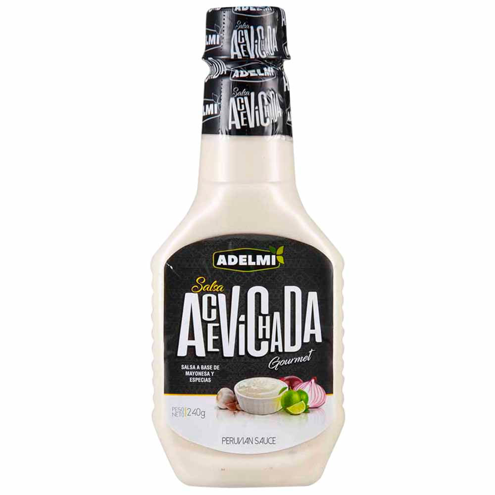 Salsa Acevichada ADELMI a base de Mayonesa y Especias Frasco 240g