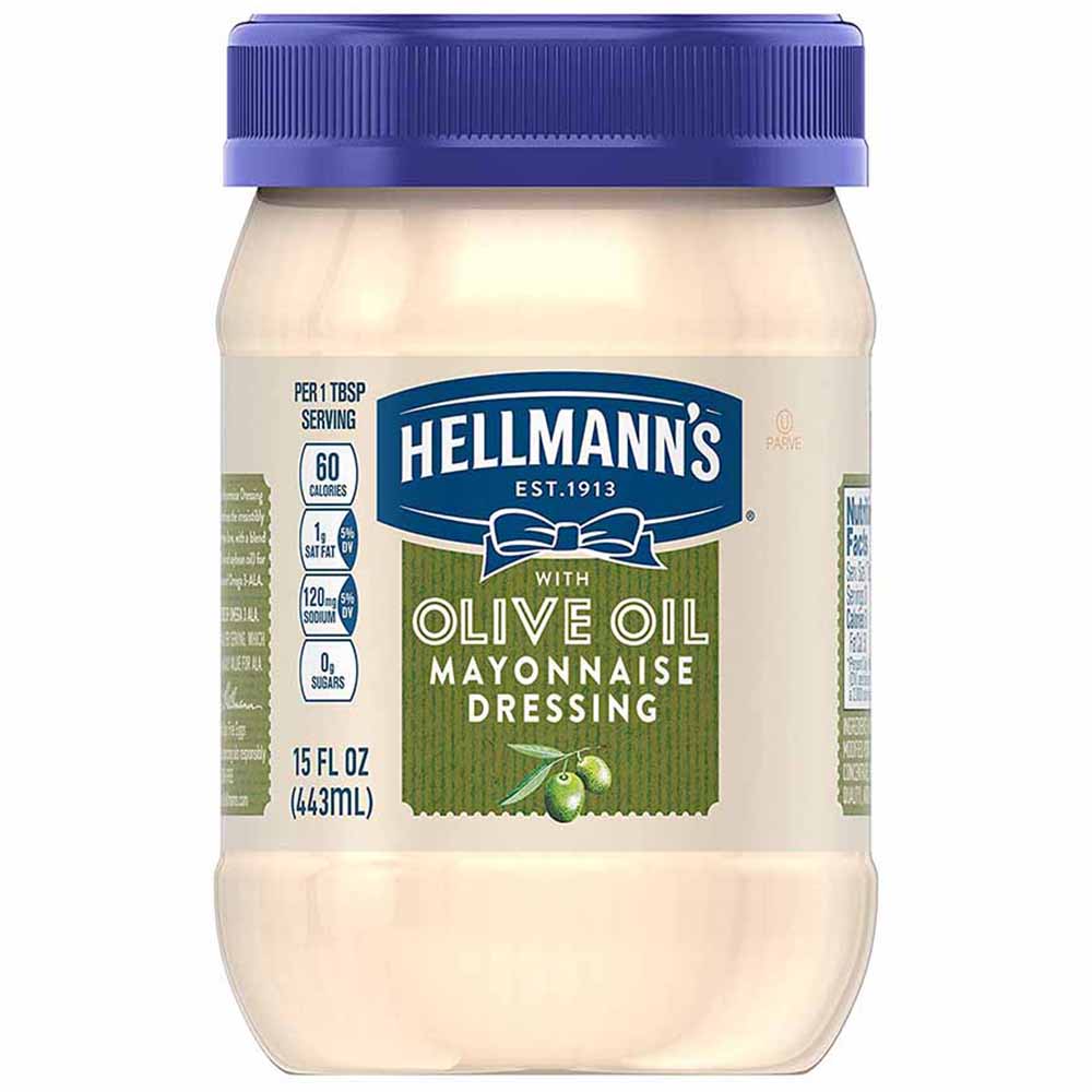 Mayonesa HELLMANN'S con Aceite de Oliva Frasco 443ml | plazaVea