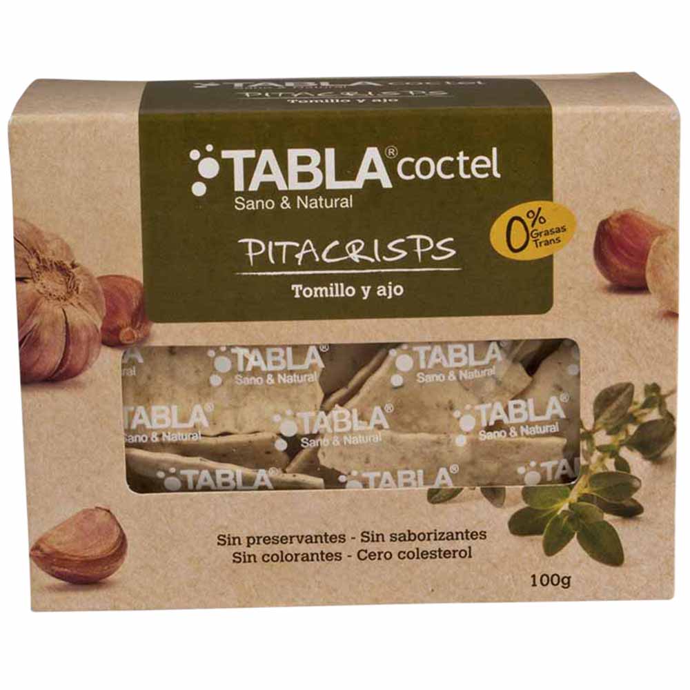 Pitacrips Tomillo y Ajo TABLA GOURMET Caja 100g