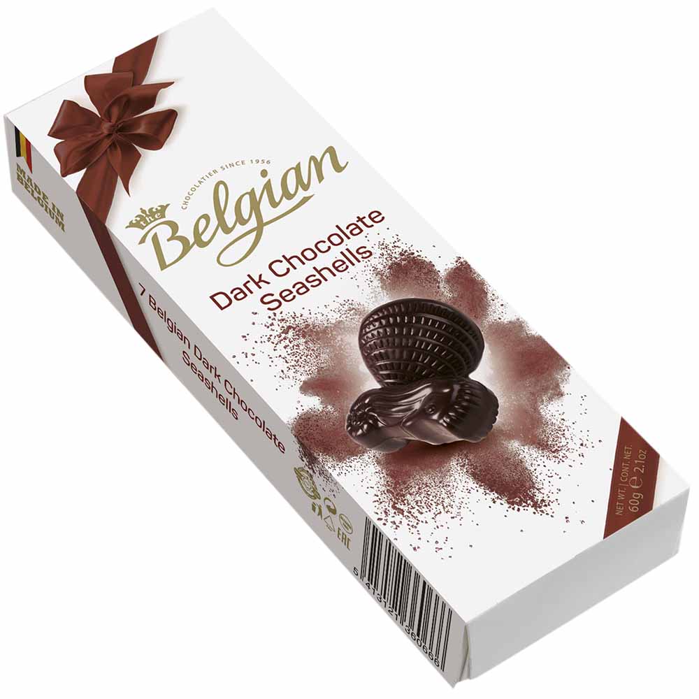 Chocolate BELGIAN Dark Seashells Caja 60g plazaVea Supermercado