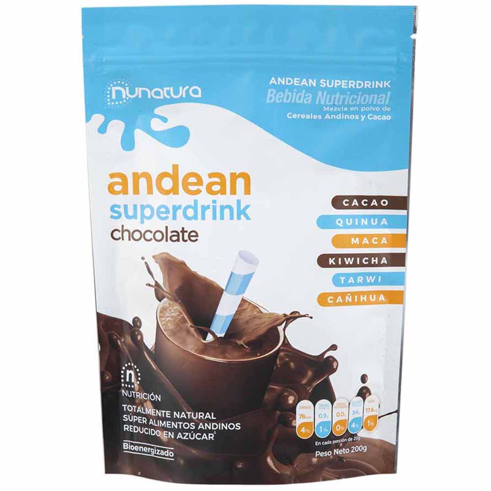 Fortificante en Polvo NUNATURA Andean Superdrink Chocolate Doypack 200g