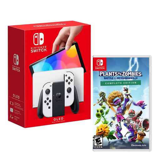 Consola Nintendo Switch Modelo Oled Blanco + Plants Vs Zombies 