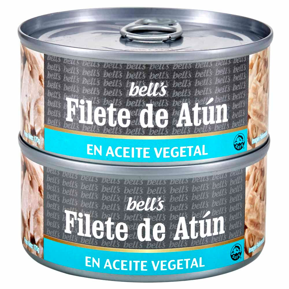 Filetes De Atún Bells En Aceite Vegetal Lata 170g Paquete 2un Plazavea Supermercado 