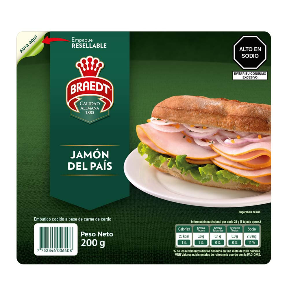 Jamón del País BRAEDT Paquete 200g