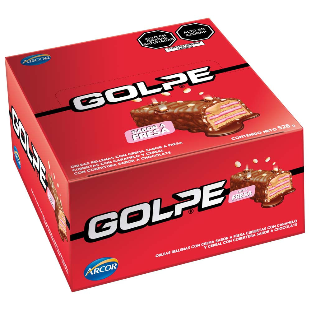 Chocolate GOLPE Sabor a Fresa Caja 528g plazaVea Supermercado