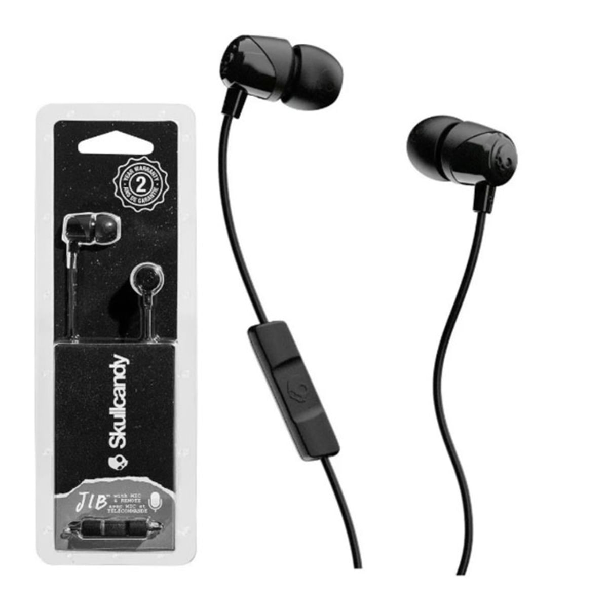 Audífono Skullcandy Jib con Micrófono Deportivo para Ejercicios Color Negro