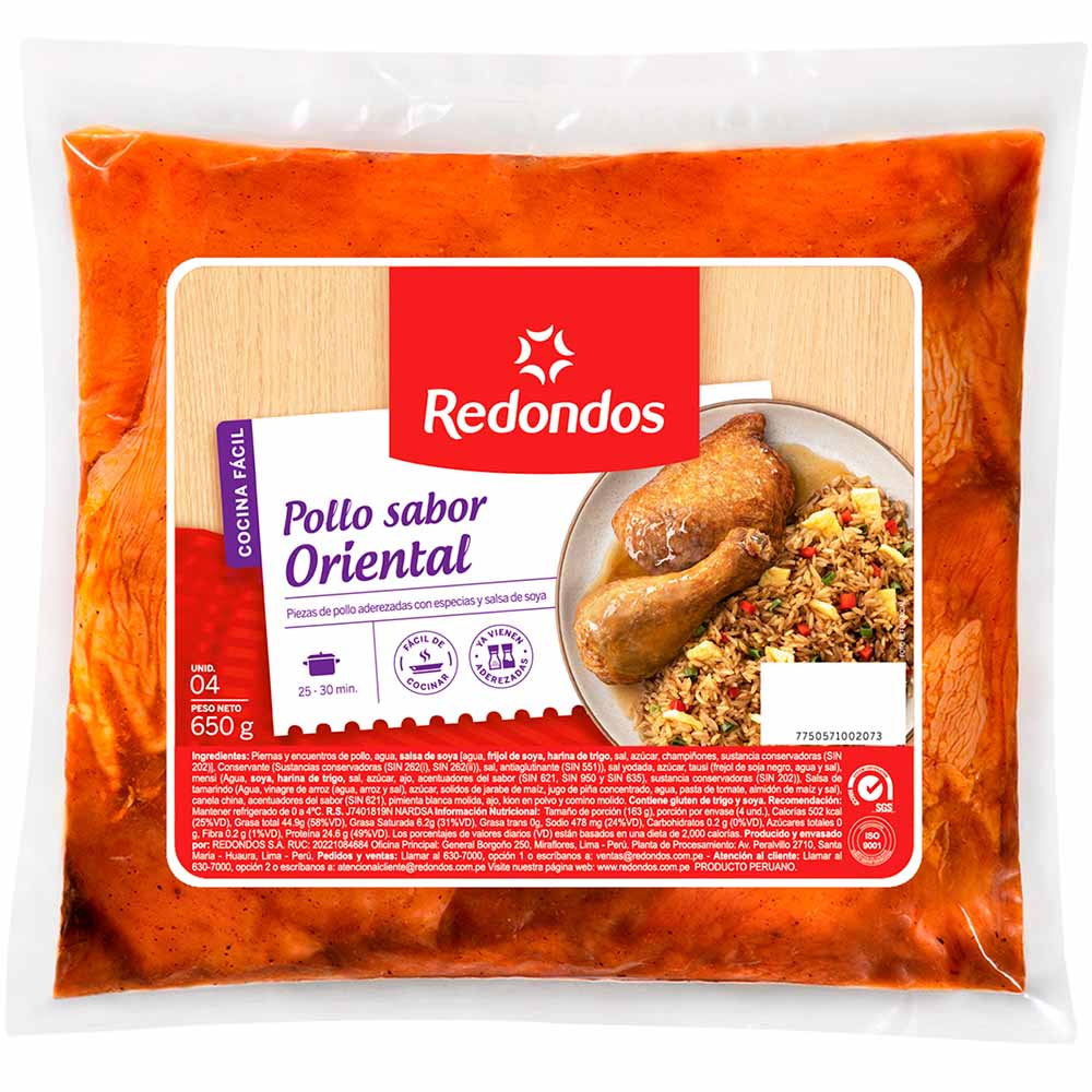 Piernas y Muslos Sabor Oriental REDONDOS Empaque 780g