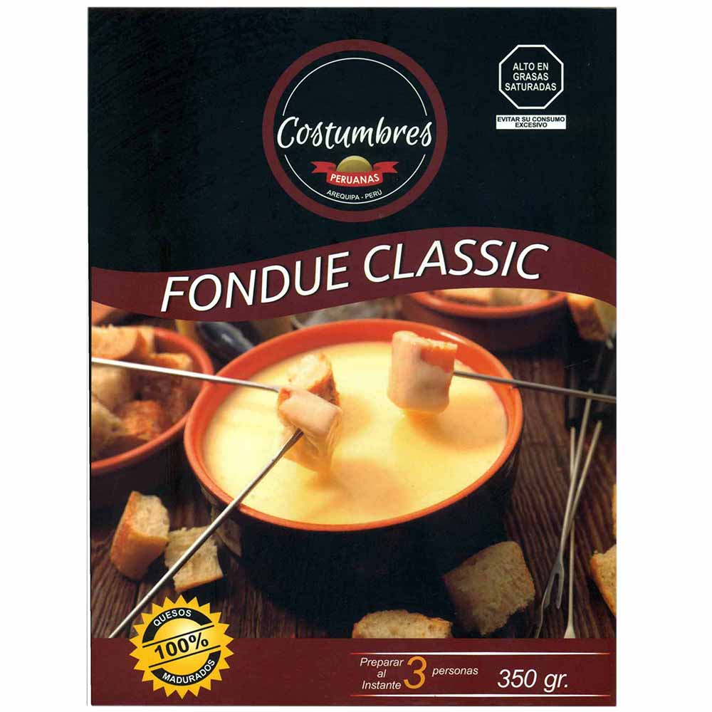 Salsa de Queso Fondue COSTUMBRES PERUANAS Paquete 350g