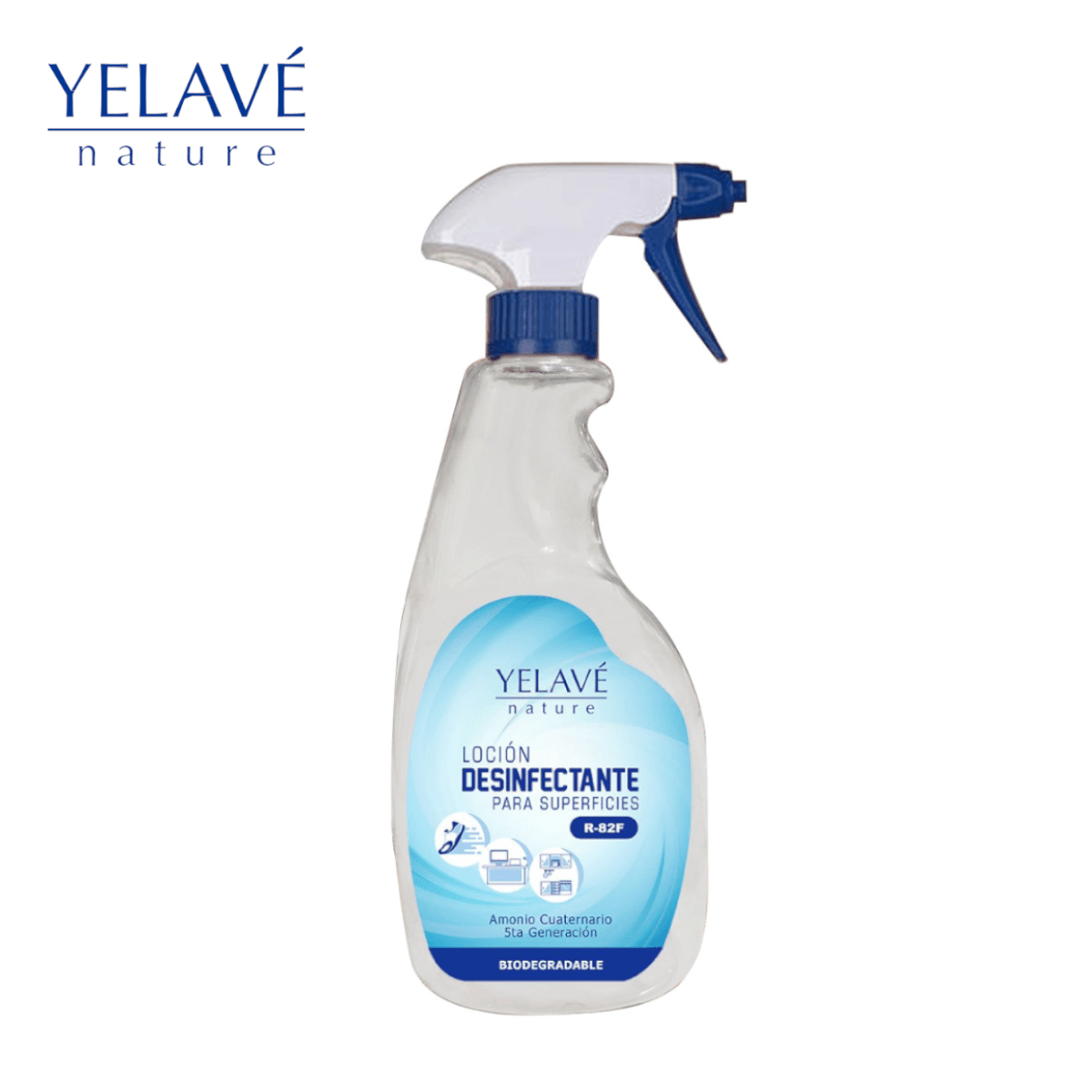Desinfectante para superficies Amonio Cuaternario 500 ml YELAVE