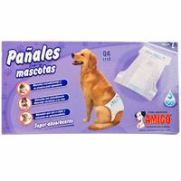 Pañal para Perro AMIGO Súper Absorbente Talla L Bolsa 4un