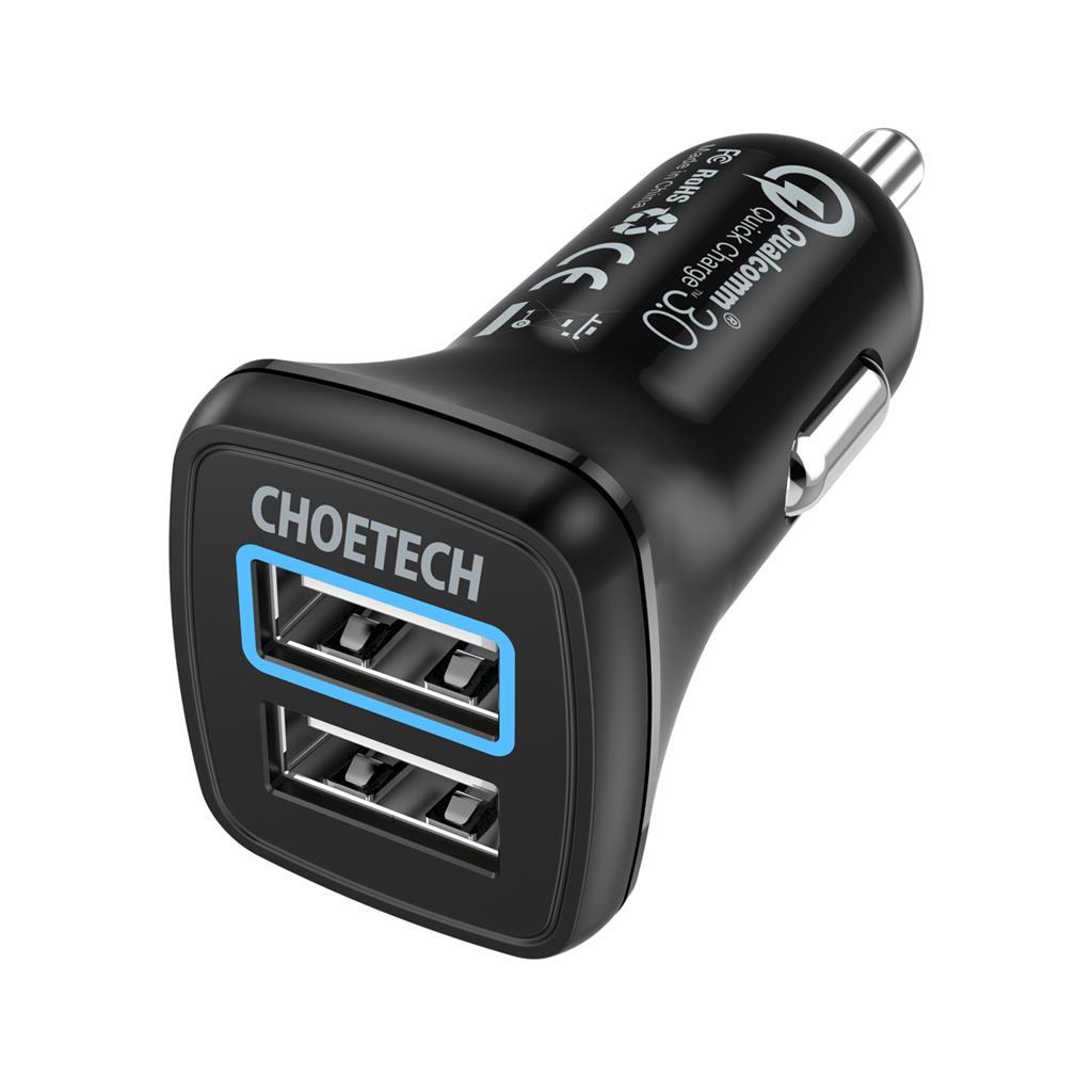 Cargador para auto Doble USB-A 30W
