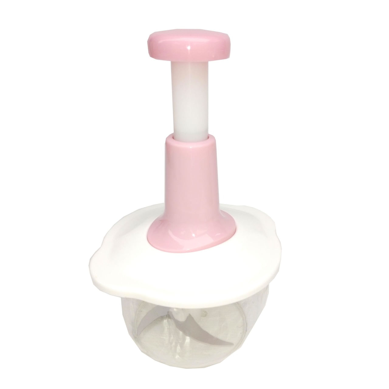 Cortador de Verduras Manual a Presión Rosado