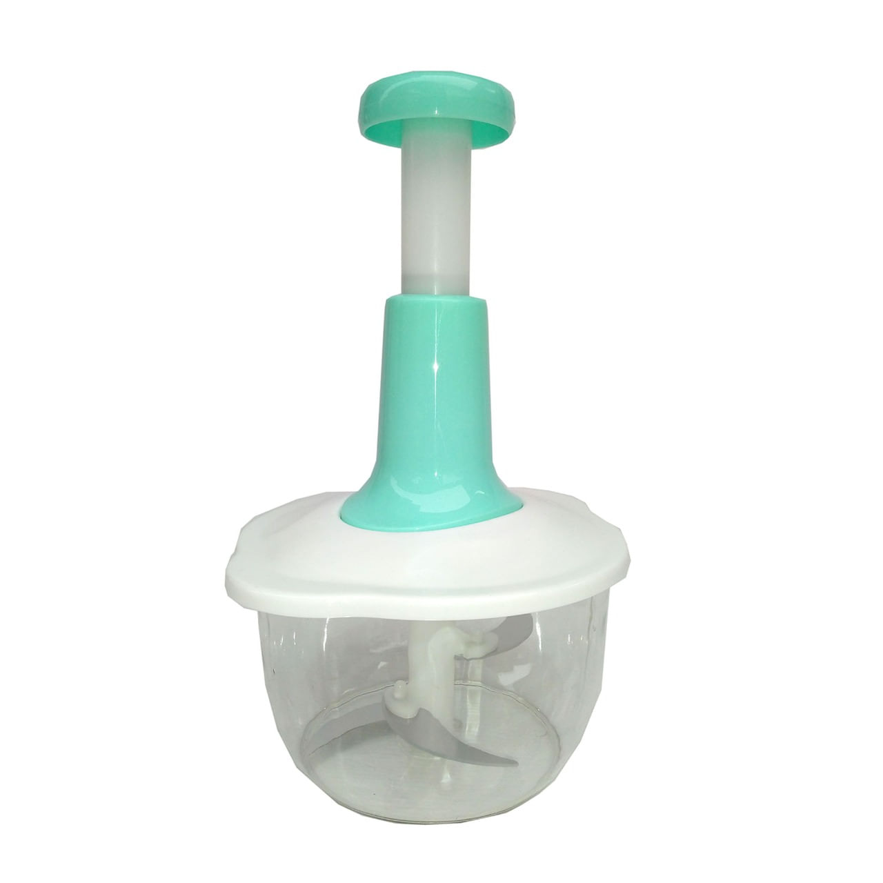 Cortador de Verduras Manual a Presión Turquesa