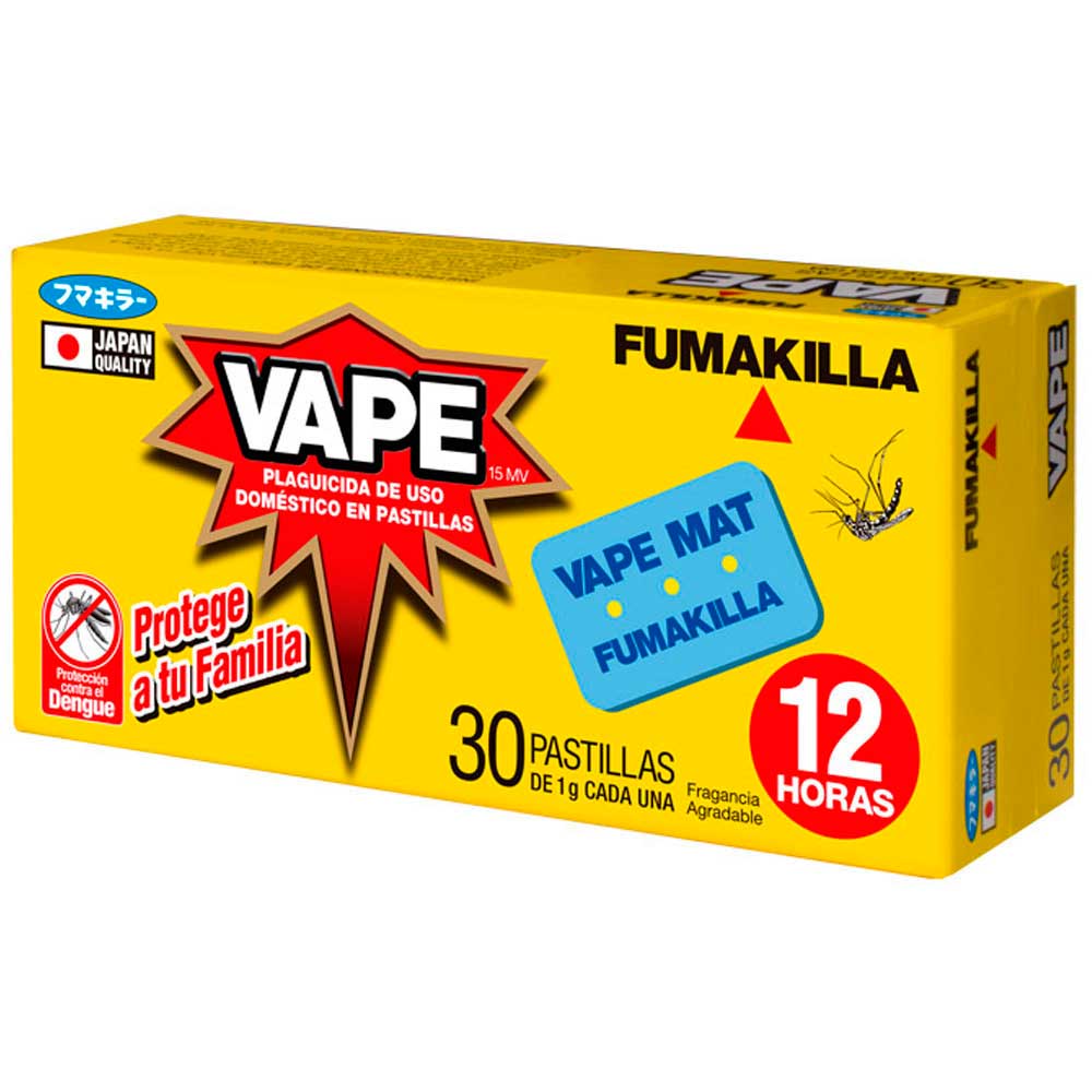 Insecticida VAPE Pastilla verde Caja 30Un