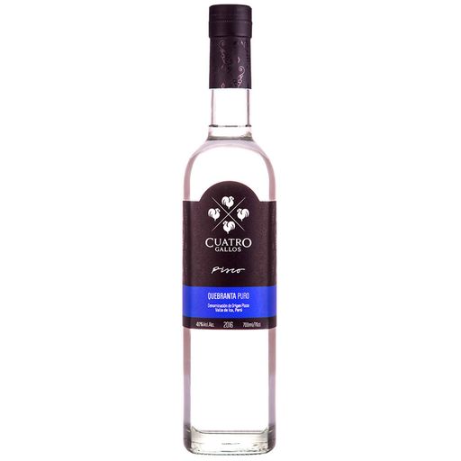 Pisco CUATRO GALLOS Quebranta Botella 700ml