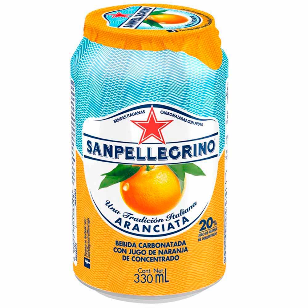 Sparkling Beverage San Pellegrino Orange Lata 330ml Plazavea