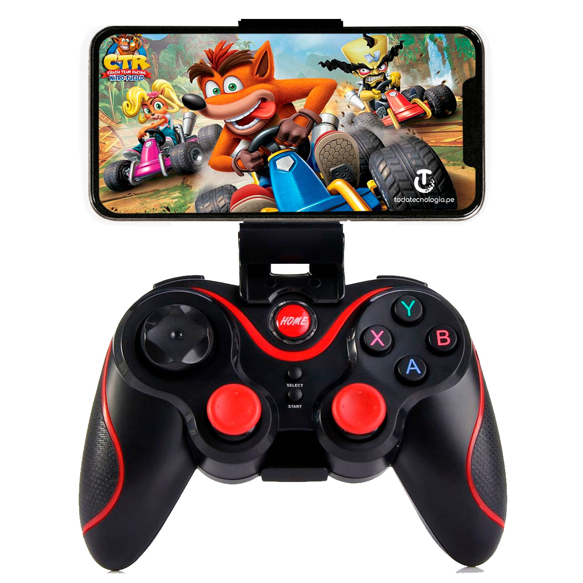 Mando Bluetooth Para Celular Tablet TV Box Smart Tv con Sujetador