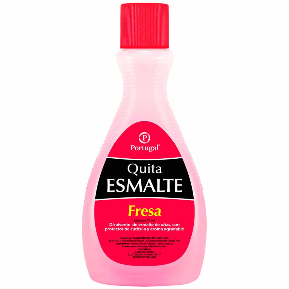 Quita Esmalte Portugal Fresa Frasco 70ml Plazavea Supermercado