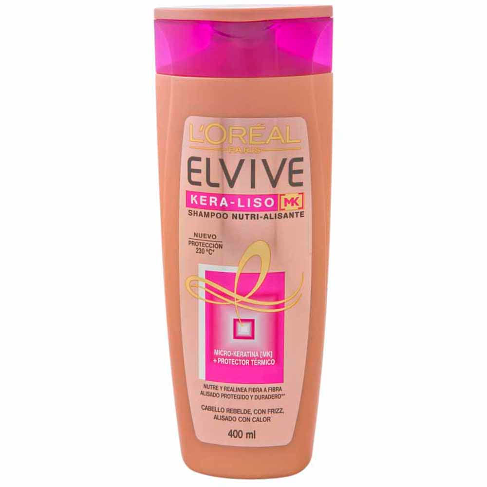 Shampoo ELVIVE Kera Liso MK Frasco 400ml plazaVea Supermercado